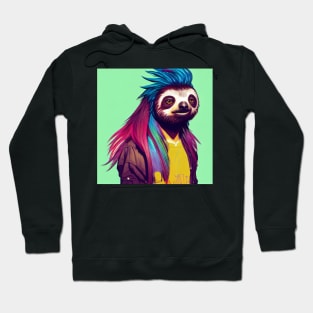 Sloth dressed as a punk rocker Hoodie